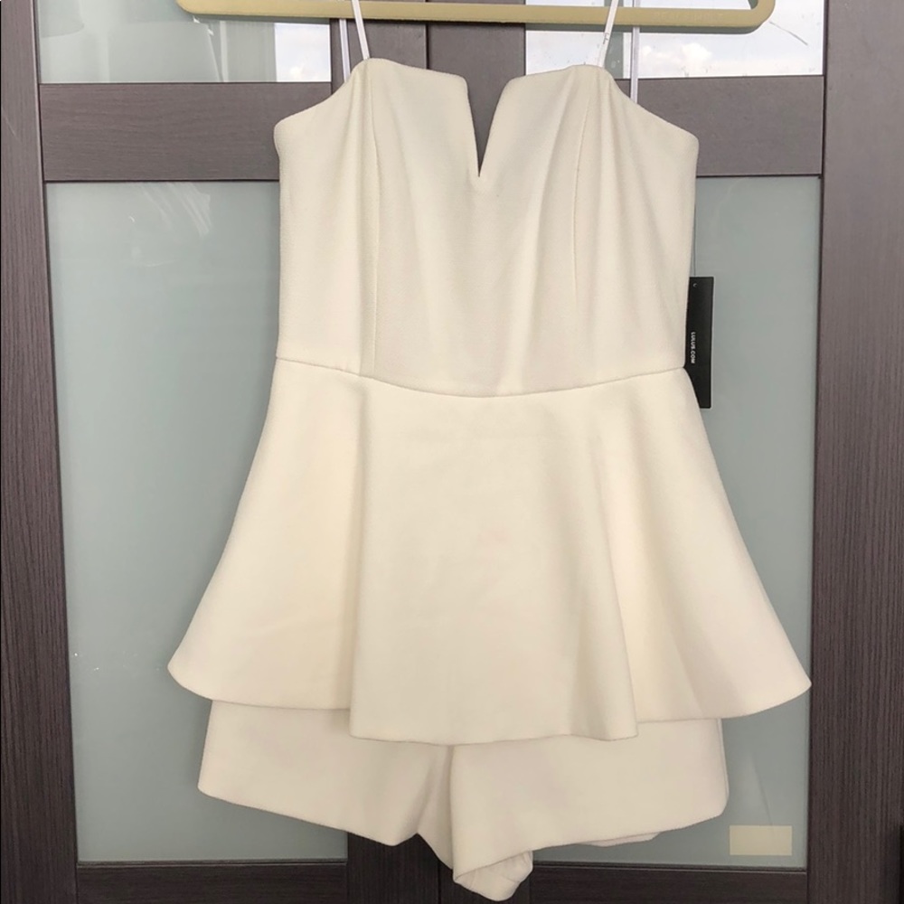 Lulus white romper dress